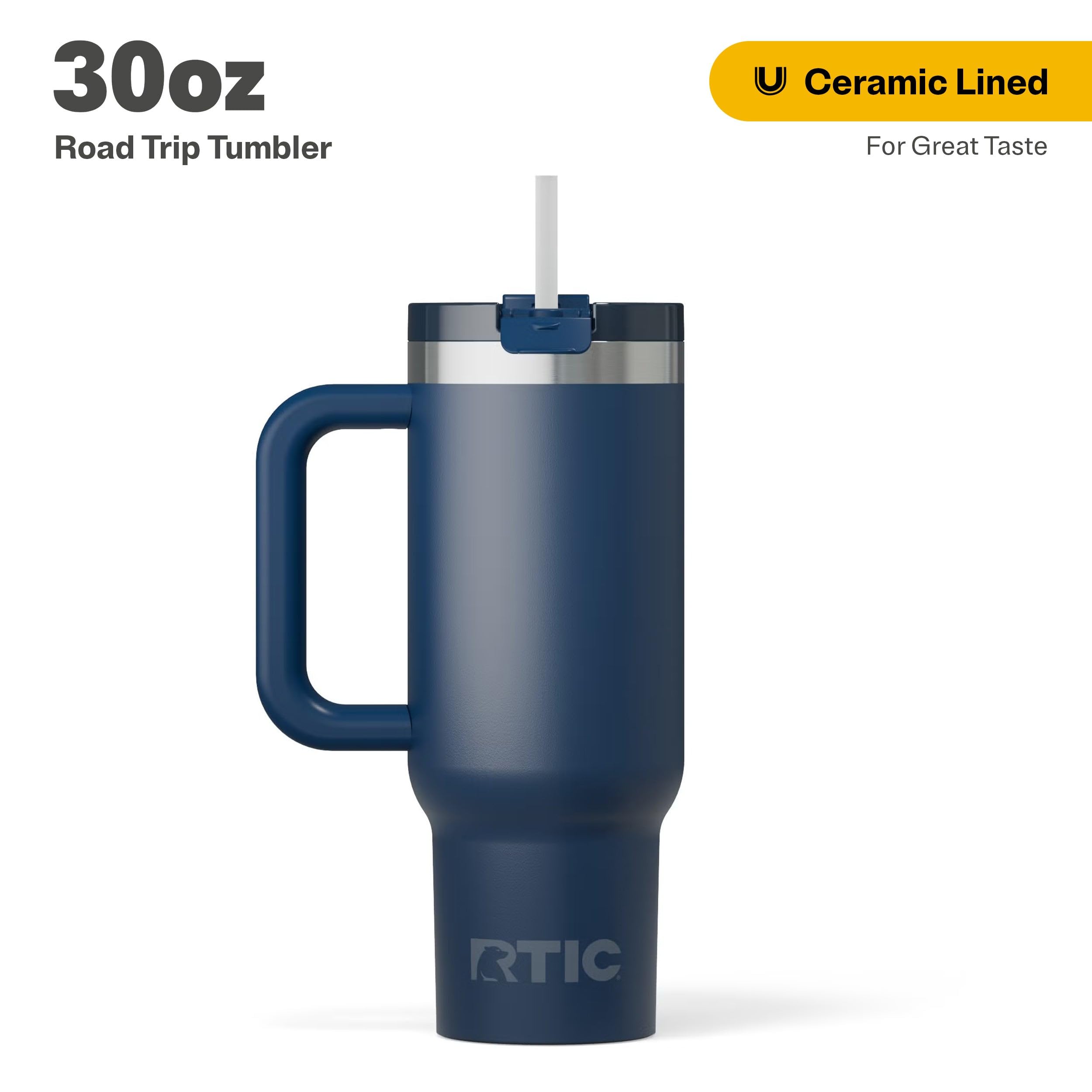 Amazon.com: RTIC 30 oz Road Trip Tumbler Double-Walled Ceramic